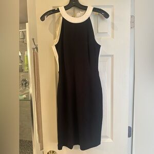 Banana Republic Black and White Midi Dress